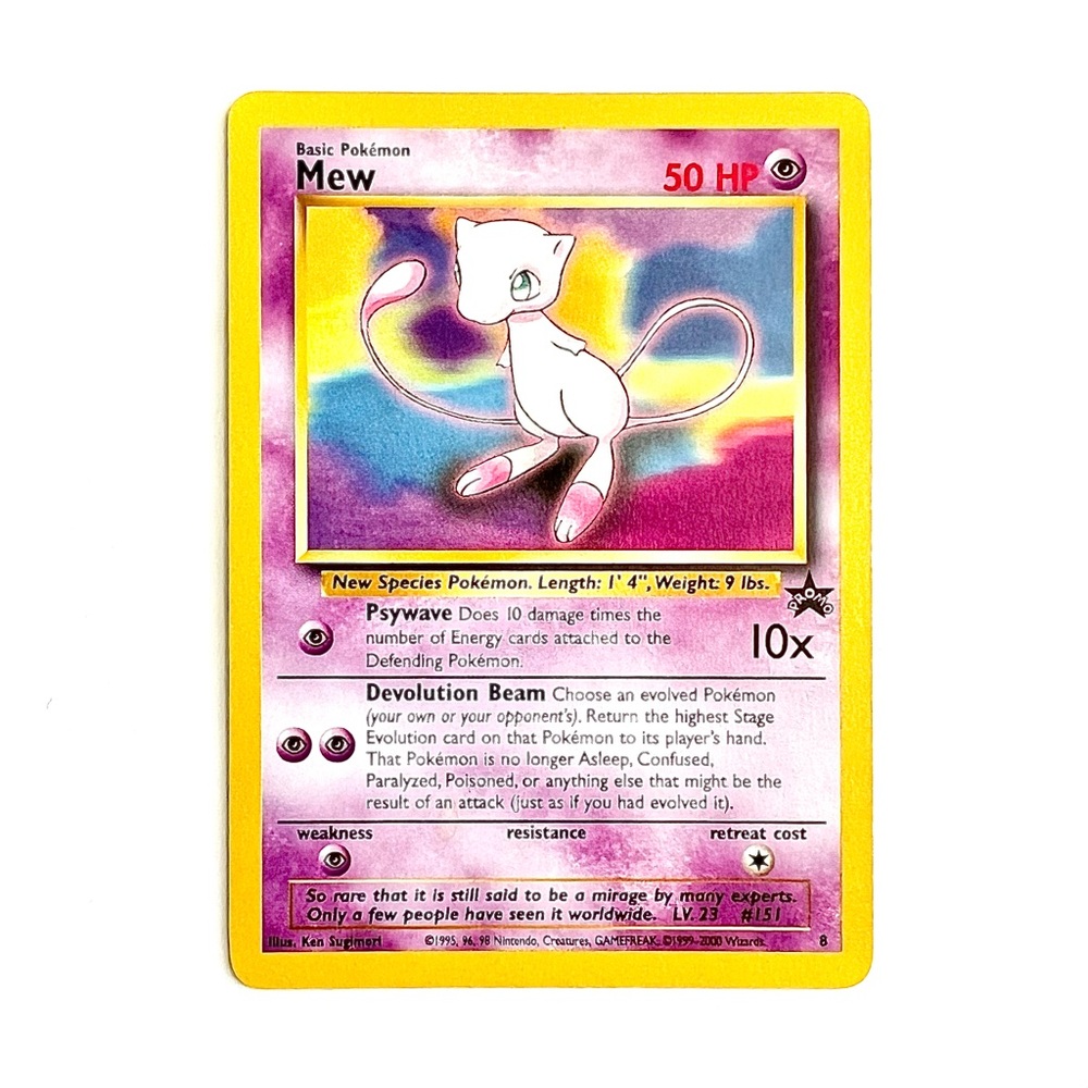 Mew Vintage Pokémon Wizards Black Star Promo Card Rare 1999-2000